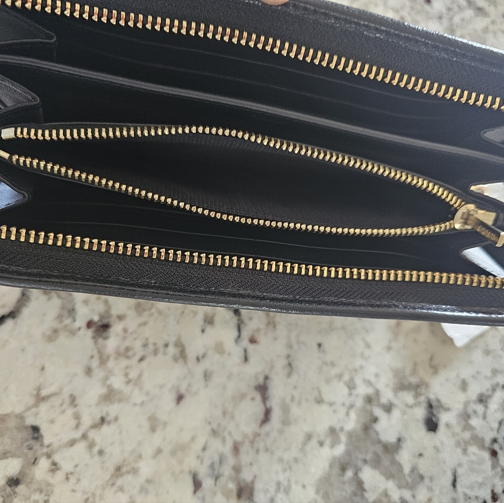 Coach Brown and Black Leopard Print Wallet - Picture 6 of 6
